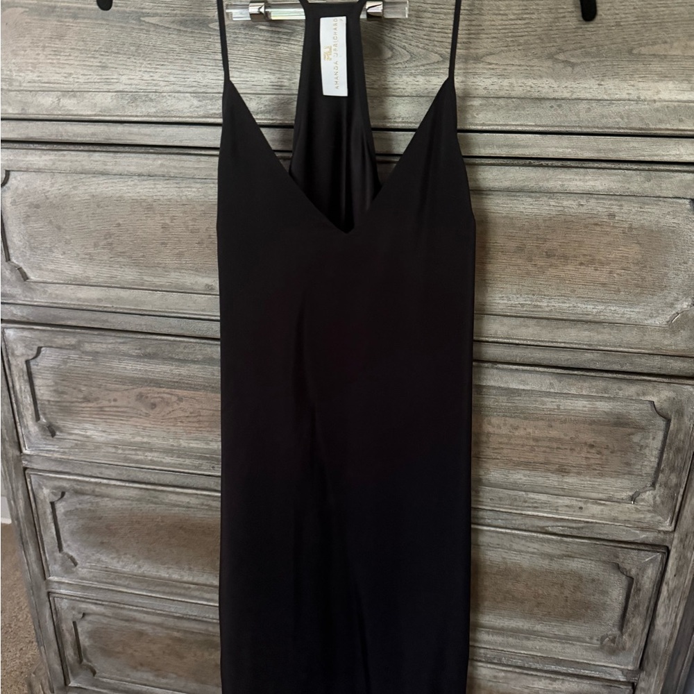Amanda Uprichard Black V Neck Dress